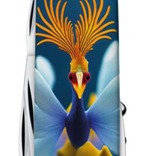 Ножи и мультитулы Victorinox Швейцарский складной нож 91мм Victorinox CAMPER DESIGN Фантастическая птичка 1.3613.3.R2100pk