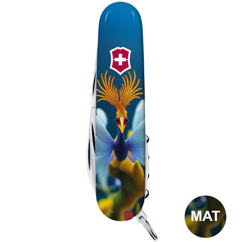 Ножи и мультитулы Victorinox Швейцарский складной нож 91мм Victorinox CAMPER DESIGN Фантастическая птичка 1.3613.3.R2100pk
