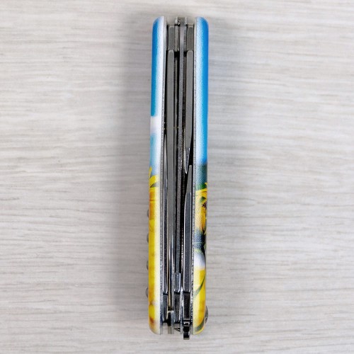 Ножі та мультитули Victorinox Складаний ніж Victorinox CAMPER UKRAINE Соняшники та метелик 1.3613.7.T3200pw