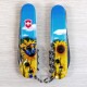 Ножі та мультитули Victorinox Складаний ніж Victorinox CAMPER UKRAINE Соняшники та метелик 1.3613.7.T3200pw