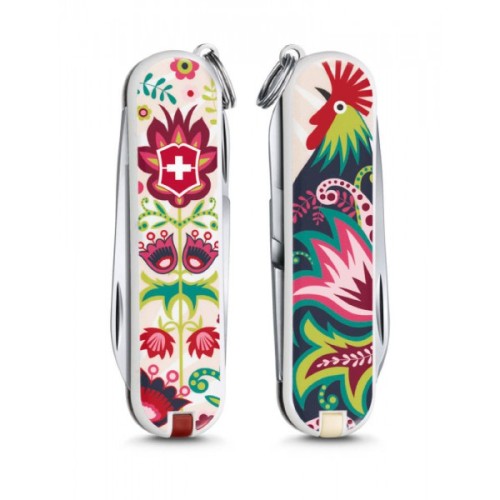 Ножі та мультитули Victorinox Складаний ніж Victorinox Classic Rooster Happy Folks 0.6223.L1603