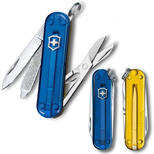 Ножі та мультитули Victorinox Складаний ніж Victorinox CLASSIC SD UKRAINE синьо-жовтий 0.6223.T2G.T81