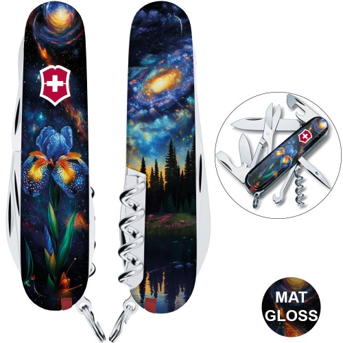 Ножи и мультитулы Victorinox Швейцарский складной нож 91мм Victorinox CLIMBER DESIGN Магический цветок 1.3703.3.R2070pk