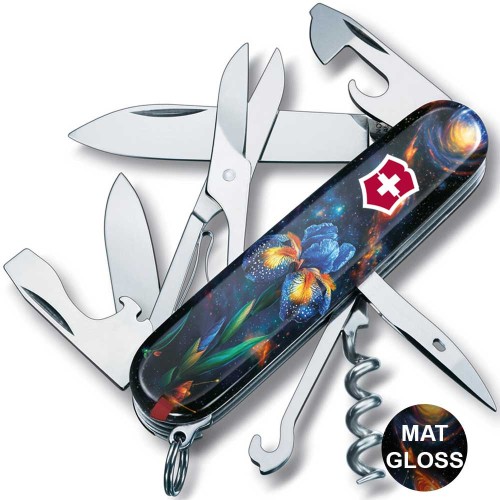 Ножи и мультитулы Victorinox Швейцарский складной нож 91мм Victorinox CLIMBER DESIGN Магический цветок 1.3703.3.R2070pk