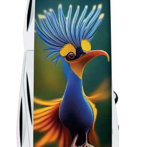 Ножи и мультитулы Victorinox Швейцарский складной нож 91мм Victorinox CLIMBER DESIGN Яркая птичка 1.3703.3.R2110pk