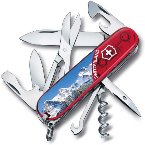 Ножи и мультитулы Victorinox Швейцарский складной нож 91 мм Victorinox CLIMBER Jungfrau 1.3703.TE3