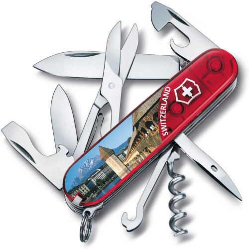 Ножи и мультитулы Victorinox Швейцарский складной нож 91 мм Victorinox CLIMBER Lucerne 1.3703.TE1