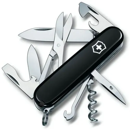 Ножі та мультитули Victorinox Складаний ніж Victorinox CLIMBER UKRAINE чорно-червоний 1.3703.3.1