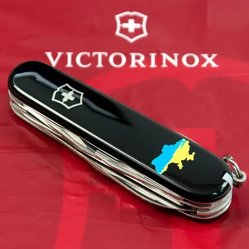 Ножі та мультитули Victorinox Складаний ніж Victorinox CLIMBER UKRAINE Мапа України синьо-жовта 1.3703.3_T1166u