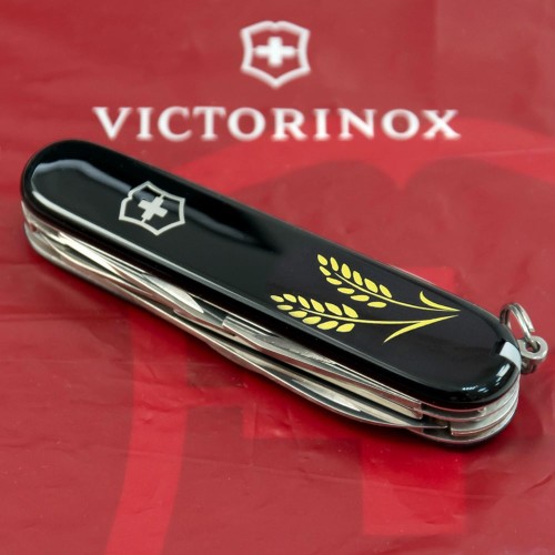Ножи и мультитулы Victorinox Складаний ніж Victorinox CLIMBER UKRAINE Колоски пшениці жовті 1.3703.3_T1330u