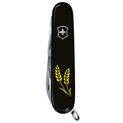 Ножи и мультитулы Victorinox Складаний ніж Victorinox CLIMBER UKRAINE Колоски пшениці жовті 1.3703.3_T1330u