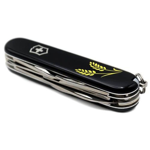 Ножи и мультитулы Victorinox Складаний ніж Victorinox CLIMBER UKRAINE Колоски пшениці жовті 1.3703.3_T1330u