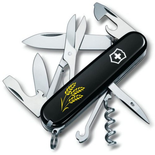 Ножи и мультитулы Victorinox Швейцарский складной нож 91мм Victorinox CLIMBER UKRAINE 1.3703.3_T1338u
