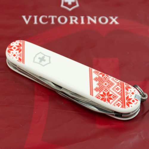 Ножи и мультитулы Victorinox Швейцарский складной нож 91мм Victorinox CLIMBER UKRAINE 1.3703.7_T0051r