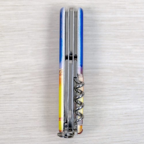 Ножи и мультитулы Victorinox Швейцарский складной нож 91мм Victorinox CLIMBER UKRAINE 1.3703.7.T3220pw