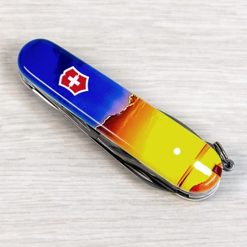 Ножи и мультитулы Victorinox Швейцарский складной нож 91мм Victorinox CLIMBER UKRAINE 1.3703.7.T3220pw