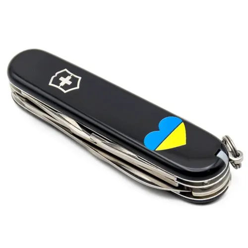 Ножі та мультитули Victorinox Складаний ніж Victorinox CLIMBER UKRAINE Серце синьо-жовте 1.3703.3_T1090u