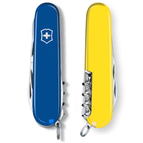 Ножи и мультитулы Victorinox Швейцарский складной нож Victorinox CLIMBER UKRAINE 1.3703.2.8