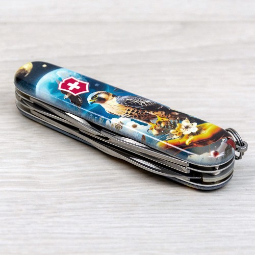 Ножи и мультитулы Victorinox Швейцарский складной нож 91мм Victorinox CLIMBER UKRAINE 1.3703.3.T3210pw