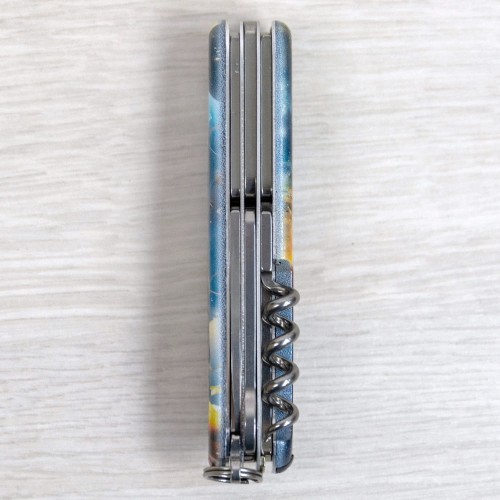 Ножи и мультитулы Victorinox Швейцарский складной нож 91мм Victorinox CLIMBER UKRAINE 1.3703.3.T3210pw