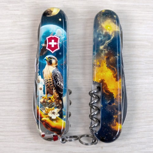 Ножи и мультитулы Victorinox Швейцарский складной нож 91мм Victorinox CLIMBER UKRAINE 1.3703.3.T3210pw