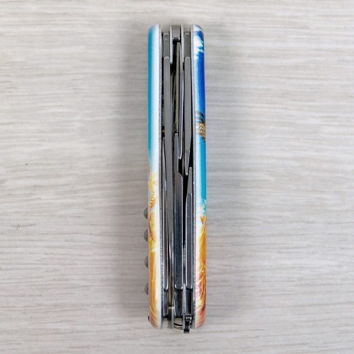 Ножи и мультитулы Victorinox Швейцарский складной нож 91мм Victorinox CLIMBER UKRAINE 1.3703.7.T3230pw