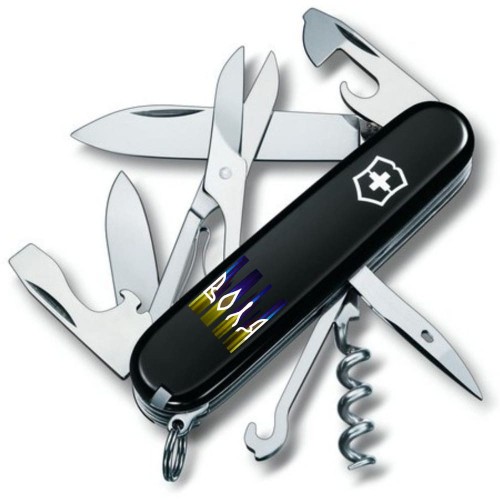 Ножи и мультитулы Victorinox Складаний ніж Victorinox CLIMBER UKRAINE Воля 1.3703.3_T1260u