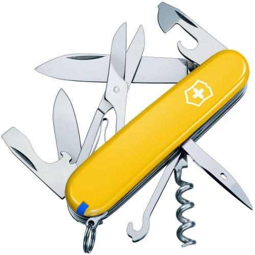 Ножи и мультитулы Victorinox Швейцарский складной нож Victorinox CLIMBER UKRAINE 1.3703.8.2