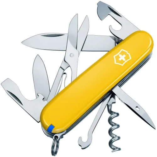 Ножі та мультитули Victorinox Складаний ніж Victorinox CLIMBER UKRAINE жовто-синій 1.3703.8.2