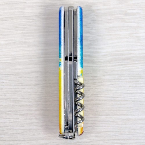 Ножи и мультитулы Victorinox Швейцарский складной нож 91мм Victorinox CLIMBER UKRAINE 1.3703.7.T3100pw