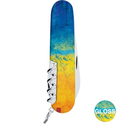 Ножи и мультитулы Victorinox Швейцарский складной нож 91мм Victorinox CLIMBER UKRAINE 1.3703.7.T3100pw