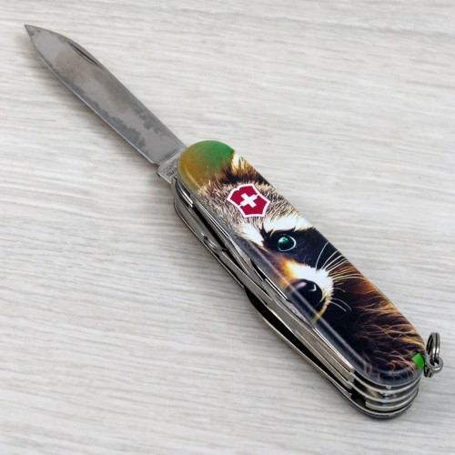 Ножи и мультитулы Victorinox Швейцарский складной нож 91мм Victorinox DELUXE TINKER ANIMAL 1.4723.3.F1120pw