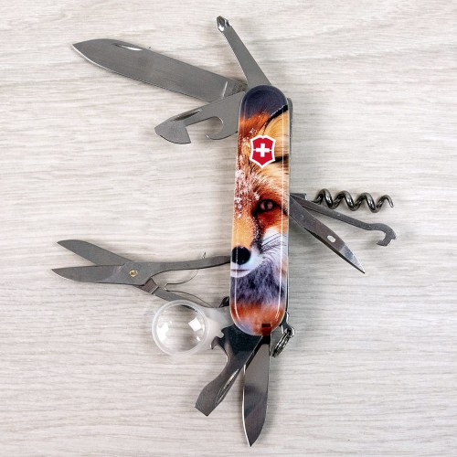 Ножи и мультитулы Victorinox Швейцарский складной нож 91мм Victorinox EXPLORER ANIMAL 1.6703.7.F1060pw