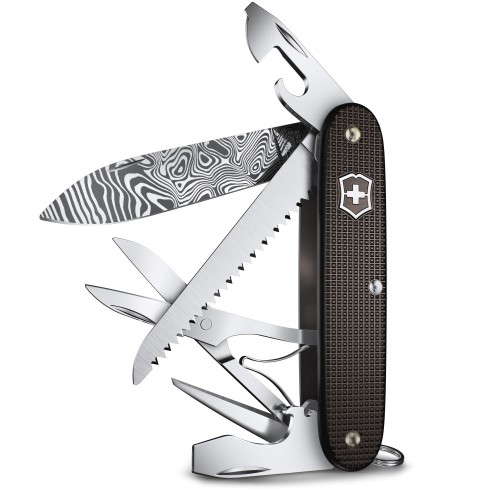 Ножи и мультитулы Victorinox Швейцарский складной нож 93мм Victorinox FARMER X Damast 0.8271.J24