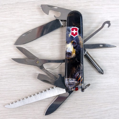 Ножи и мультитулы Victorinox Швейцарский складной нож 91мм Victorinox FIELDMASTER ANIMAL 1.4713.3.F1100pw