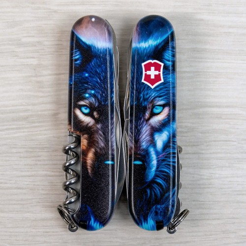 Ножи и мультитулы Victorinox Швейцарский складной нож 91мм Victorinox HUNTSMAN ANIMAL 1.3713.3.F1040pw