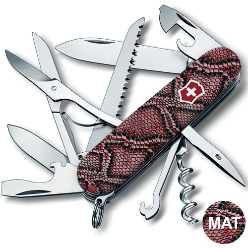 Ножи и мультитулы Victorinox Швейцарский складной нож 91мм Victorinox HUNTSMAN DESIGN 1.3713.R2200pk