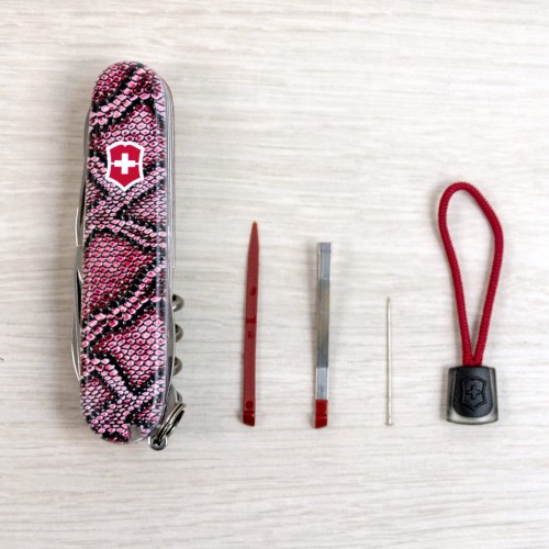 Ножи и мультитулы Victorinox Швейцарский складной нож 91мм Victorinox HUNTSMAN DESIGN 1.3713.R2200pk