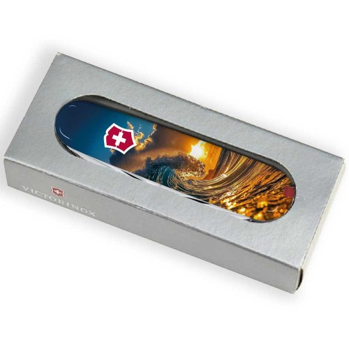 Ножи и мультитулы Victorinox Швейцарский складной нож 91мм Victorinox HUNTSMAN DESIGN Солнечная волна 1.3713.3.R2080pk