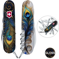 Швейцарский складной нож 91мм Victorinox HUNTSMAN DESIGN Удивительное перо 1.3713.3.R2120pk
