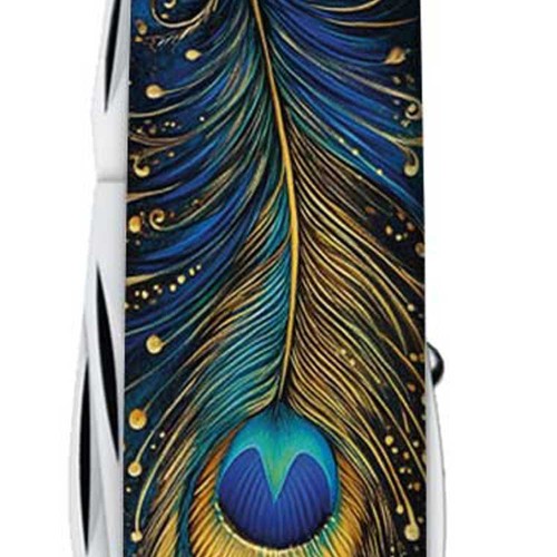 Ножи и мультитулы Victorinox Швейцарский складной нож 91мм Victorinox HUNTSMAN DESIGN Удивительное перо 1.3713.3.R2120pk