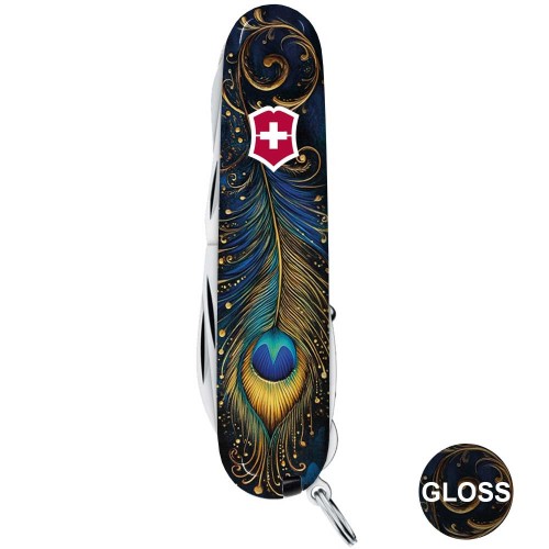 Ножи и мультитулы Victorinox Швейцарский складной нож 91мм Victorinox HUNTSMAN DESIGN Удивительное перо 1.3713.3.R2120pk