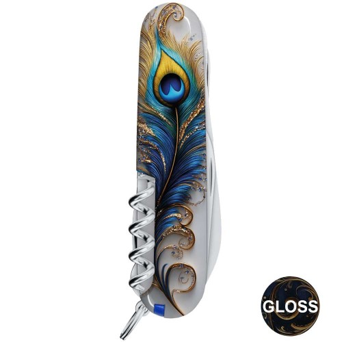 Ножи и мультитулы Victorinox Швейцарский складной нож 91мм Victorinox HUNTSMAN DESIGN Удивительное перо 1.3713.3.R2120pk