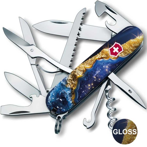 Ножи и мультитулы Victorinox Швейцарский складной нож 91мм Victorinox HUNTSMAN DESIGN 1.3713.3.R2040pk