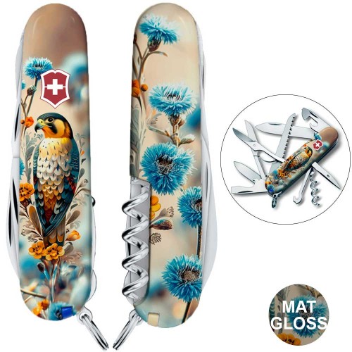 Ножи и мультитулы Victorinox Швейцарский складной нож 91мм Victorinox HUNTSMAN UKRAINE 1.3713.7.T3260pw