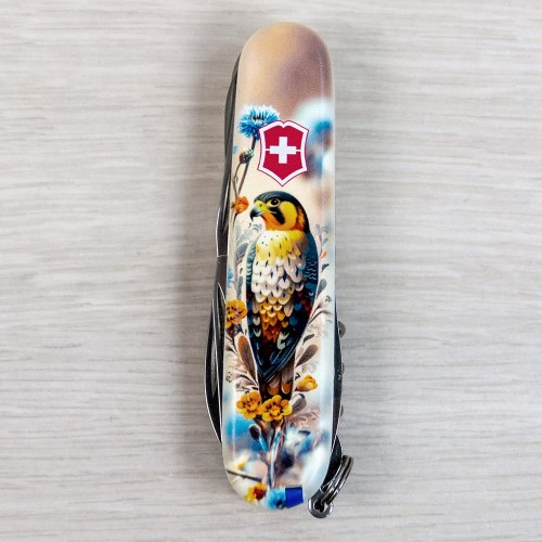 Ножи и мультитулы Victorinox Швейцарский складной нож 91мм Victorinox HUNTSMAN UKRAINE 1.3713.7.T3260pw