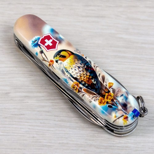 Ножи и мультитулы Victorinox Швейцарский складной нож 91мм Victorinox HUNTSMAN UKRAINE 1.3713.7.T3260pw