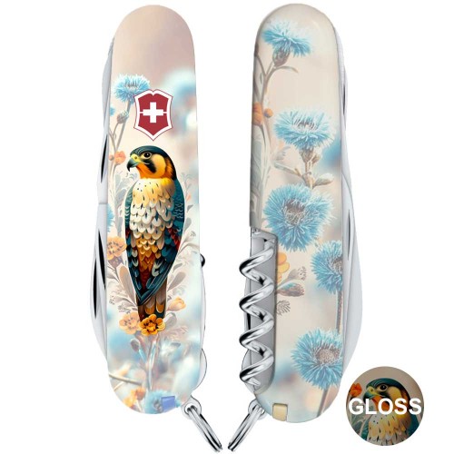 Ножи и мультитулы Victorinox Швейцарский складной нож 91мм Victorinox HUNTSMAN UKRAINE 1.3713.7.T3260pw