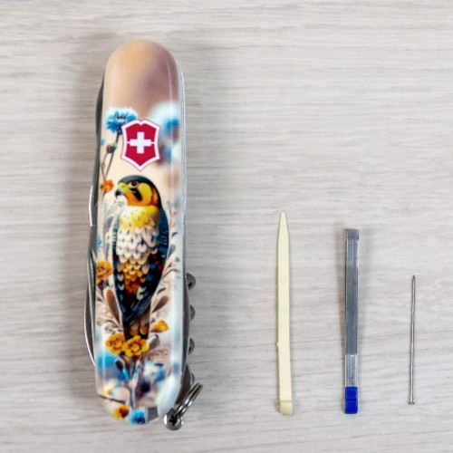 Ножи и мультитулы Victorinox Швейцарский складной нож 91мм Victorinox HUNTSMAN UKRAINE 1.3713.7.T3260pw