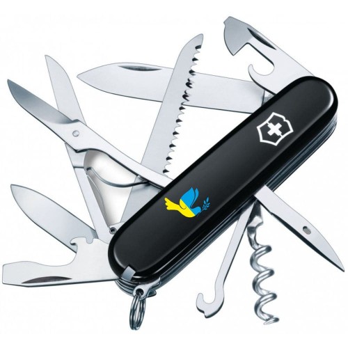 Ножи и мультитулы Victorinox Швейцарский складной нож 91мм Victorinox HUNTSMAN UKRAINE 1.3713.3_T1036u